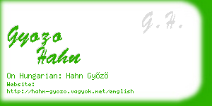 gyozo hahn business card